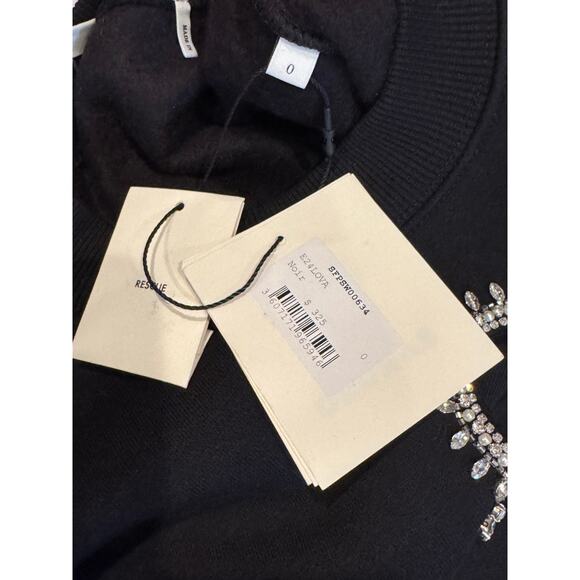 NWT Sandro Lova Embellished Cutout Sweatshirt Size 0 - Picture 11 of 13